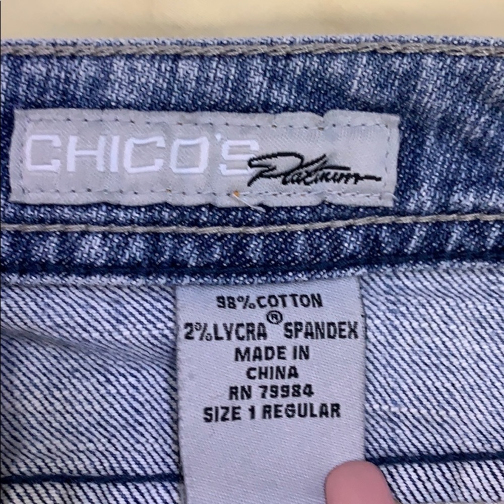 Chico's Denim Straight Leg Jeans - Picture 6 of 6